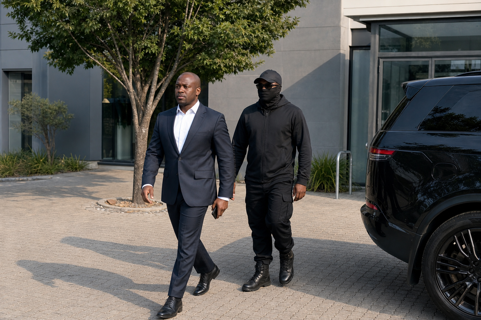 Quraysh VIP close protection with a client